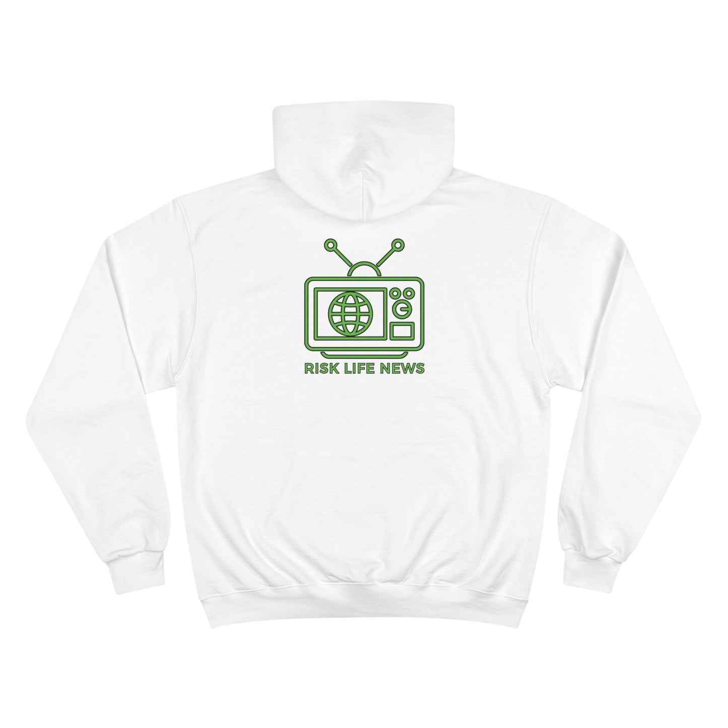 Risk Life News Pattern Champion Hoodie