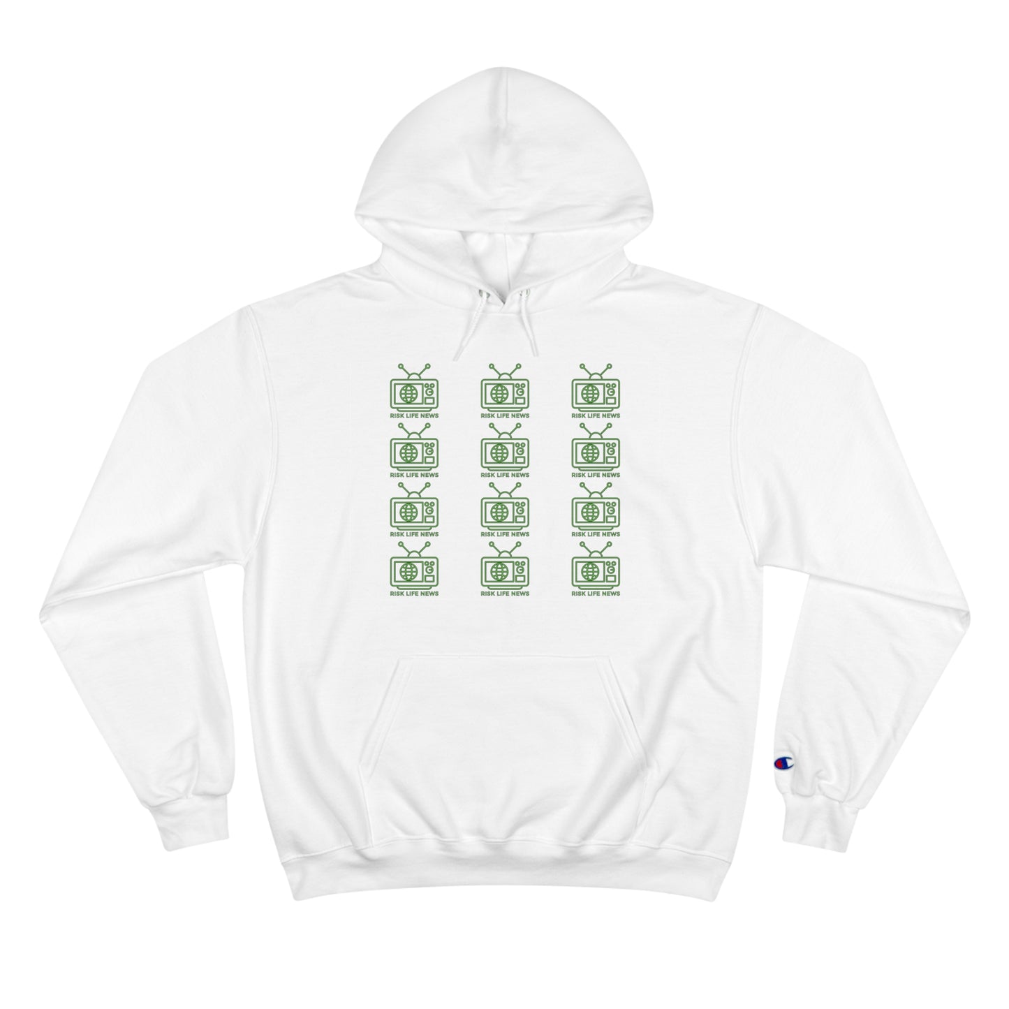 Risk Life News Pattern Champion Hoodie