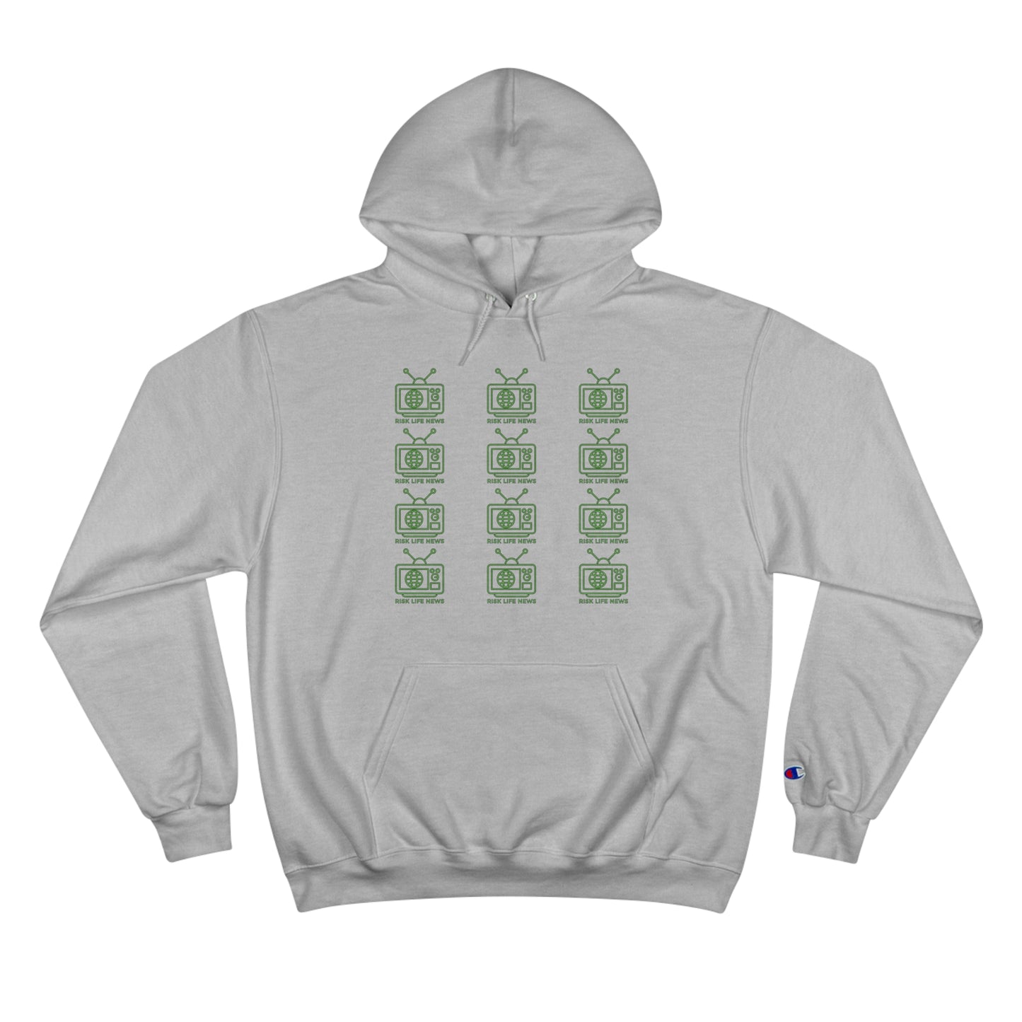 Risk Life News Pattern Champion Hoodie