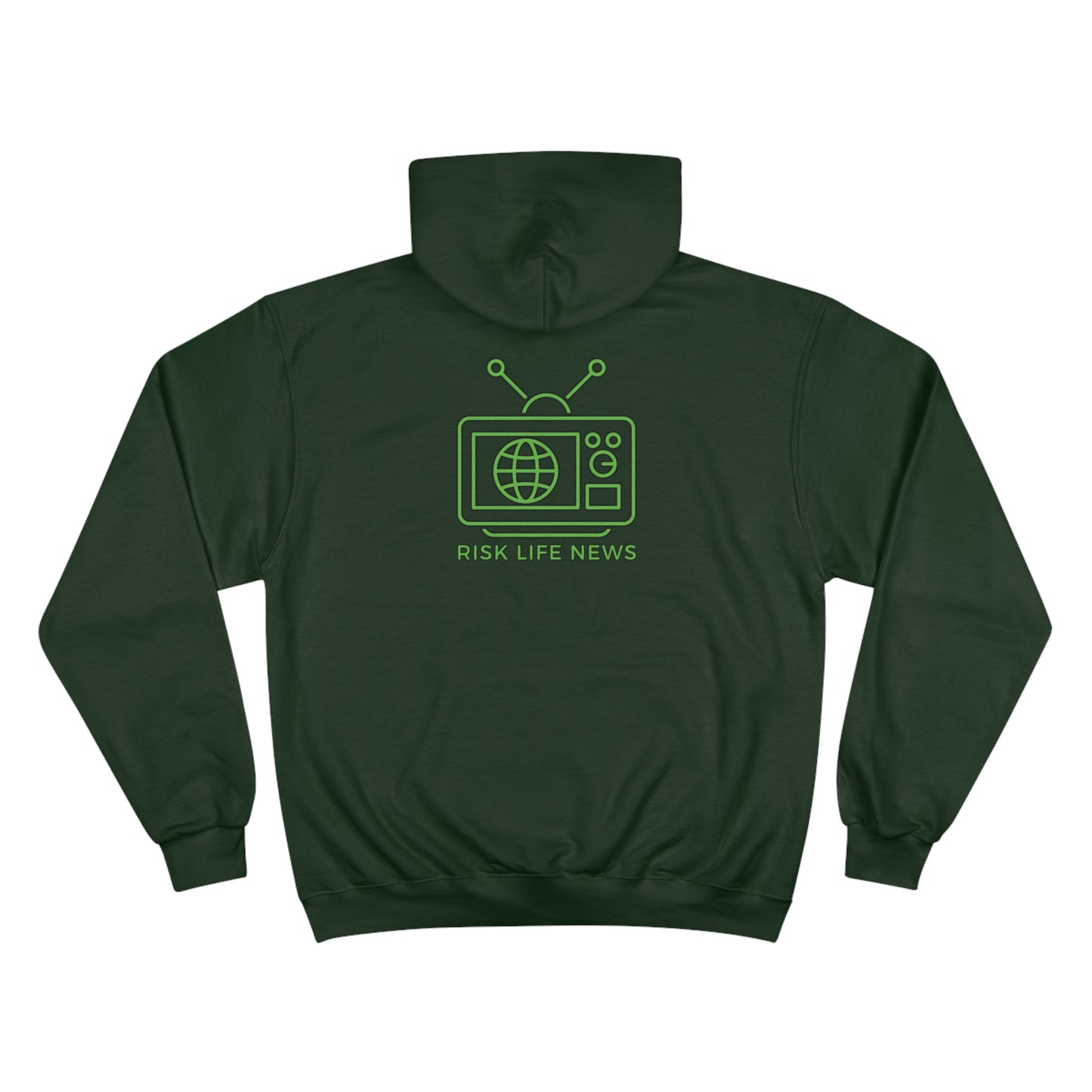 Risk Life News Pattern Champion Hoodie